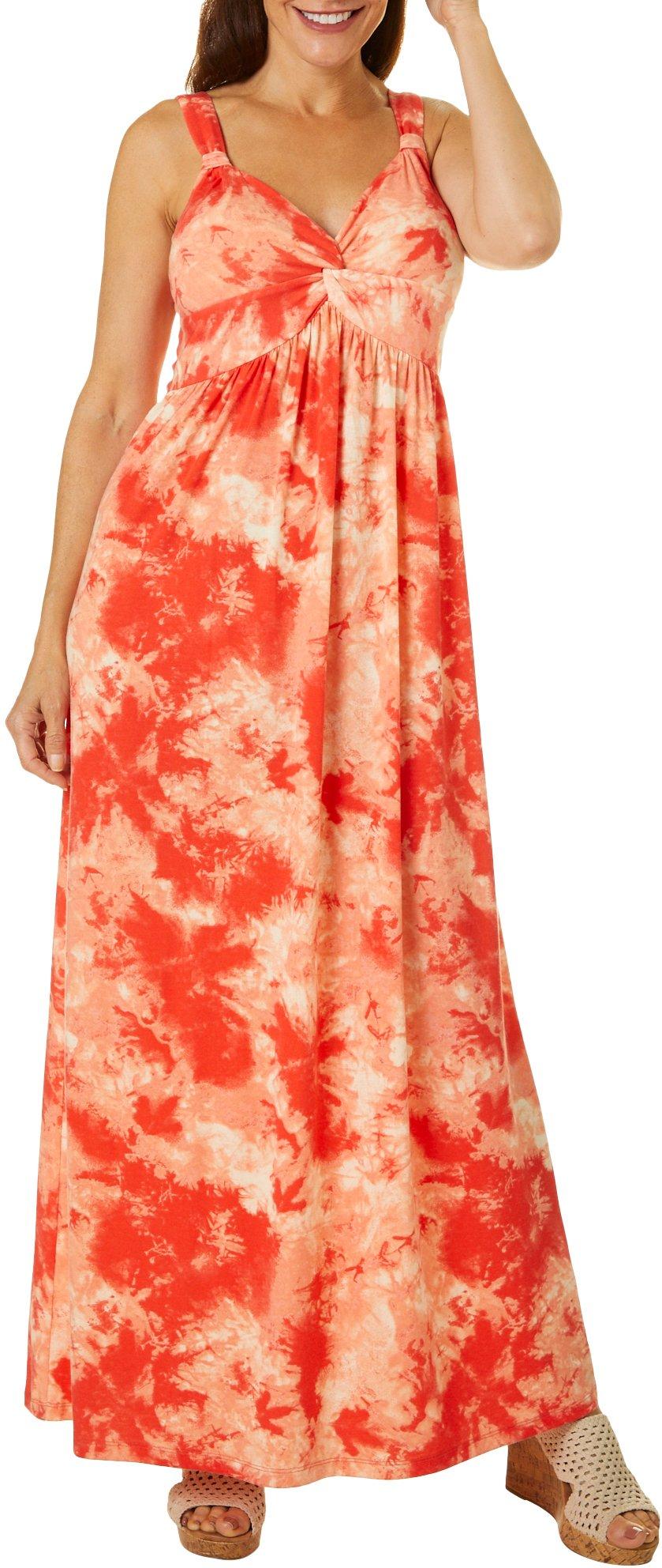 american twist tie dye maxi dress