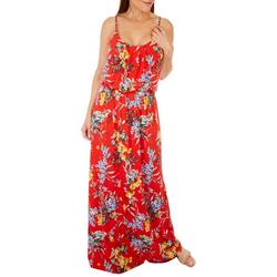 Late August Womens Popover Tropical Spring Maxi Dress