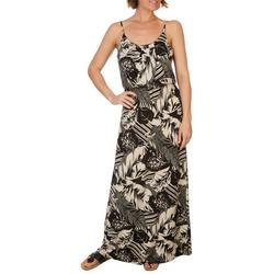 Late August Womens Tropical Print Dress