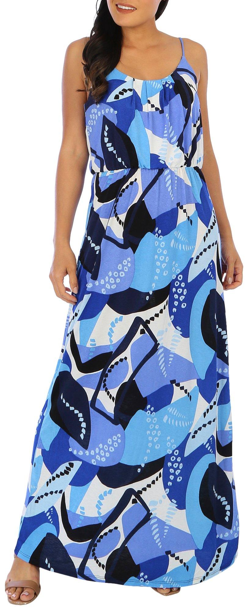 Womens Abstract Design Maxi Dress