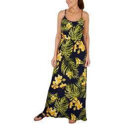 Late August Womens Print Sleeveless Maxi Dress