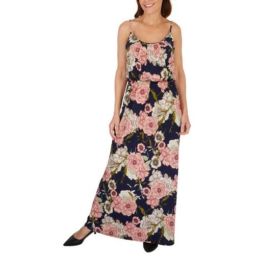 NAIF Late August Womens Floral Sleeveless Maxi Dress