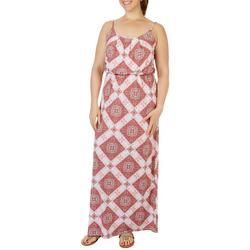 Late August Womens Geo Print Sleeveless Maxi Dress