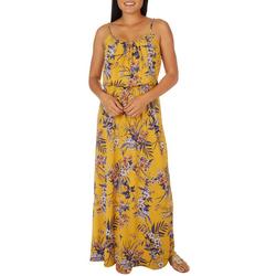 Late August Womens Tropical Sleeveless Maxi Dress