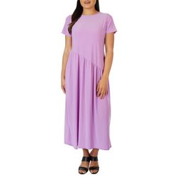 Tiana B Womens Solid Assymetrical Maxi Dress