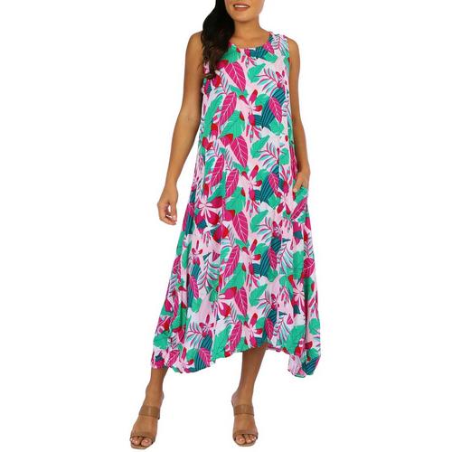 Water Lily Womens Floral Wear Two Way Midi