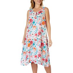 Water Lily Womens Floral Sun Dress