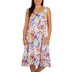 Water Lily Womens Floral Sun Dress