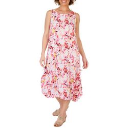 Water Lily Womens 2-Way of Wearing Floral Dress