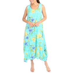 Water Lily Womens Floral Wear Two Way Midi Dress