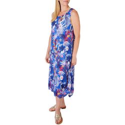 Water Lily Womens Tropical Jungle Wear Two Way Midi Dress