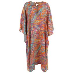 Vasna Print Pattern Short Sleeve Kaftan Dress