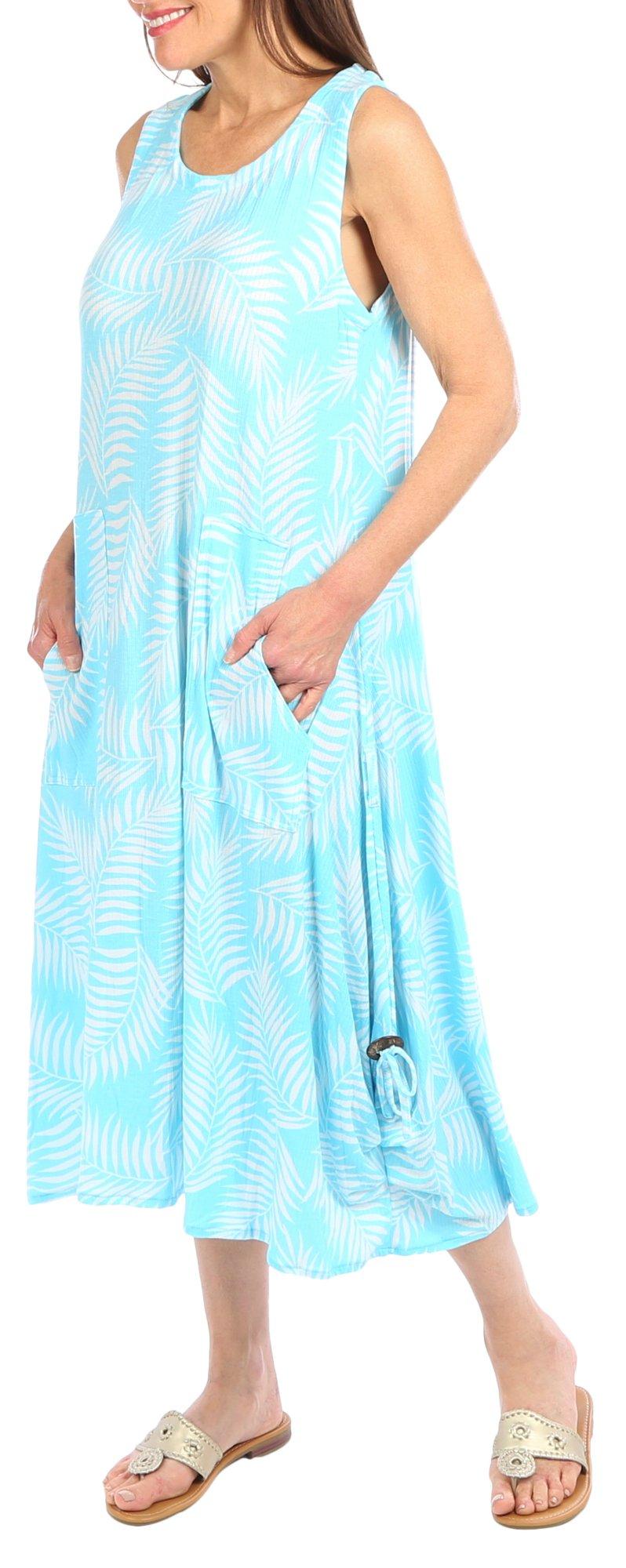 Water Lily Womens Tropical Wear-Two-Way Midi Dress