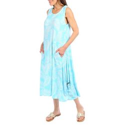 Water Lily Womens Tropical Wear-Two-Way Midi Dress