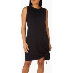 Como Blu Womens Solid Side Ruched Sleeveless Dress