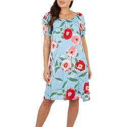 Womens Tropical Floral Sleeveless Dress
