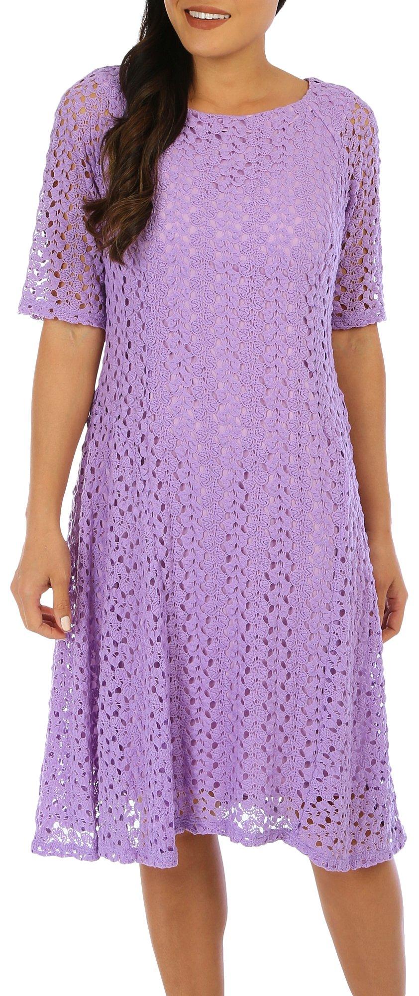 Womens Crochet Midi Dress