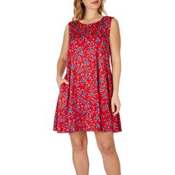 Womens Floral Pocketed Dress