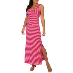 Womens Maxi Striped Sleeveless Dress