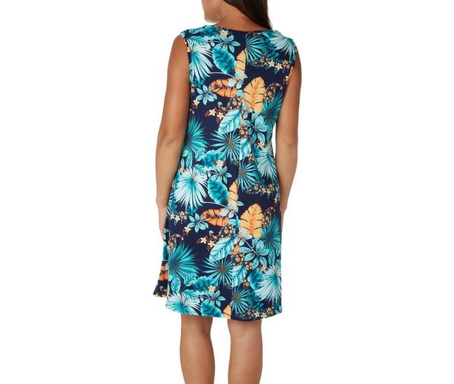 Reel Legends Womens Seaweed Floral Sleeveless Dress Small Green Multi at   Women's Clothing store