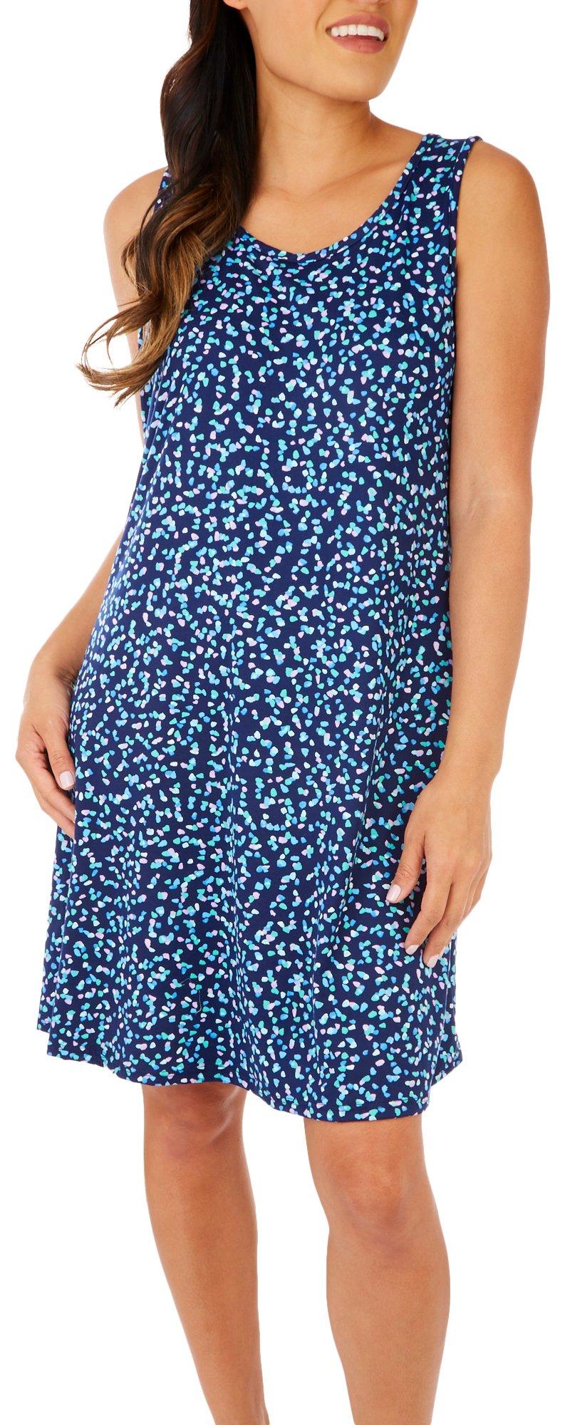 Lexington Avenue Womens Sprinkles Sleeveless Swing Dress