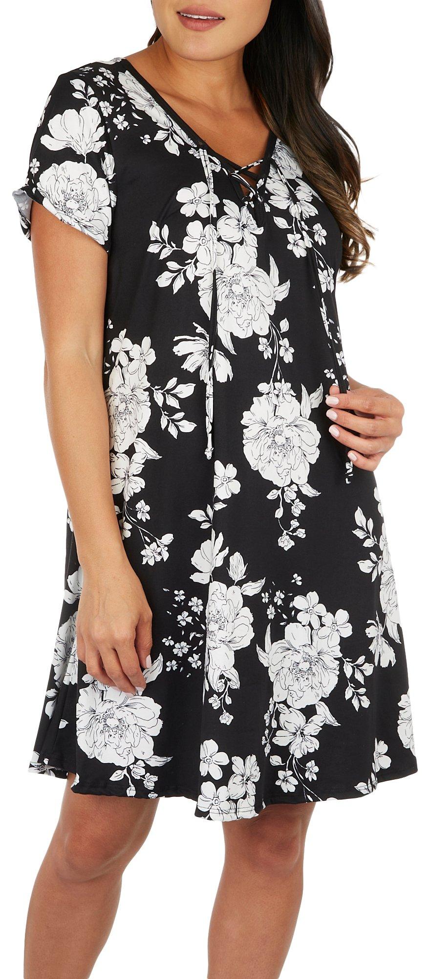 Lexington Avenue Womens V-Neck Tie Front Short Sleeve