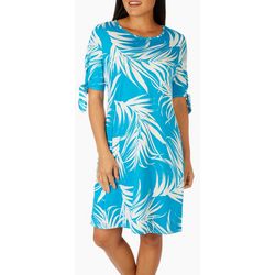 Lexington Avenue Womens Palm Short Sleeve Dress