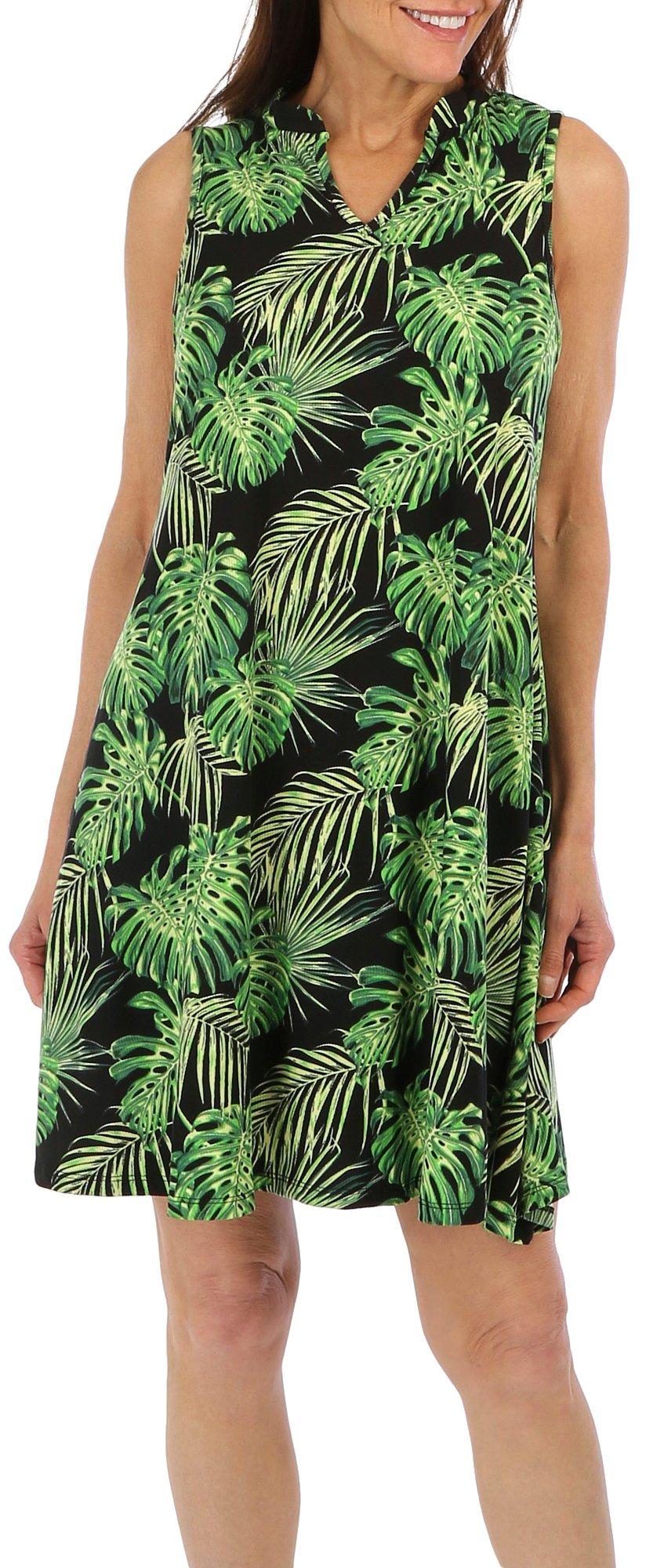 Lexington Avenue Womens Tropical Sleeveless Dress