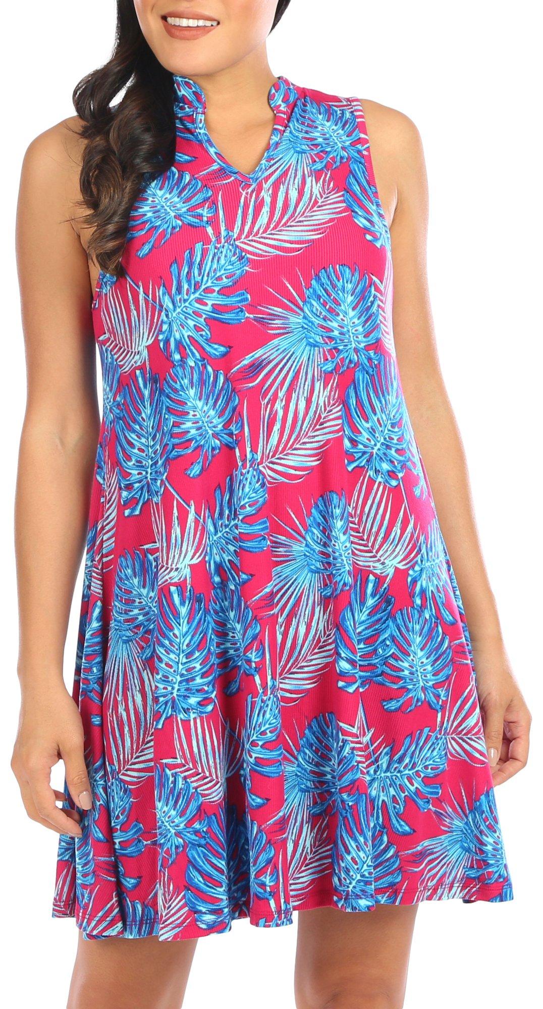 Lexington Avenue Womens Tropical Sleeveless Dress