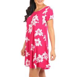 Womens Floral Short Sleeve Casual Dress