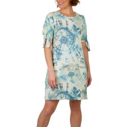 Lexington Avenue Womens Tie-Dye T-shirt Dress