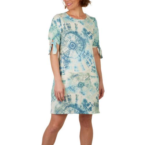 Lexington Avenue Womens Tie-Dye T-shirt Dress