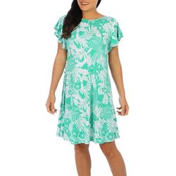 Lexington Avenue Womens Tropical Short Sleeve Dress