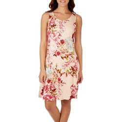 Cupio Womens Rose Garden Pocket Sleeveless Swing Dress