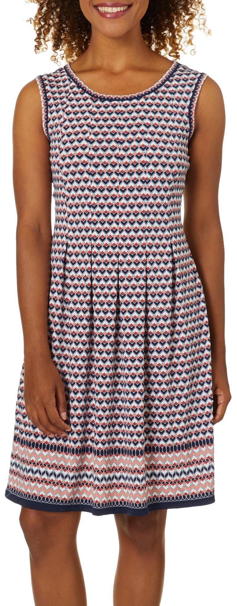 Max Studio Womens Geometric Border Print Dress Bealls Florida