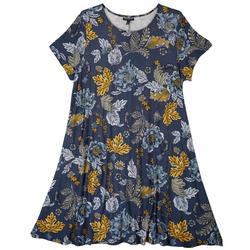 Plus Floral Print T-Shirt Dress