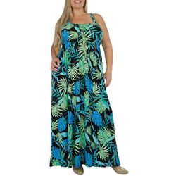 Jamie & Layla Plus Tropical Sleeveless Maxi Dress