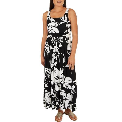 HARPER 241 Plus Side Ruched Floral Sleeveless Maxi