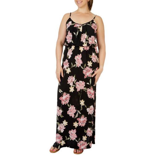 NAIF Late August Plus Floral Strappy Sleeveless Maxi