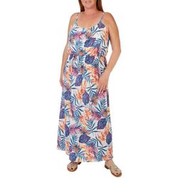 NAIF Late August Plus Tropical Sleeveless Maxi Dress
