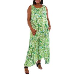 Kaktus Plus 2-in-1 Print Sleeveless Dress