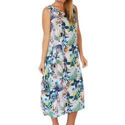 Water Lily Plus Tropical 2-Way of Wearing Sleeveless Dress
