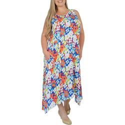 Water Lily Plus 2-Way of Wearing Floral Patio Midi Dress