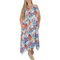 Plus 2-Way of Wearing Floral Patio Midi Dress