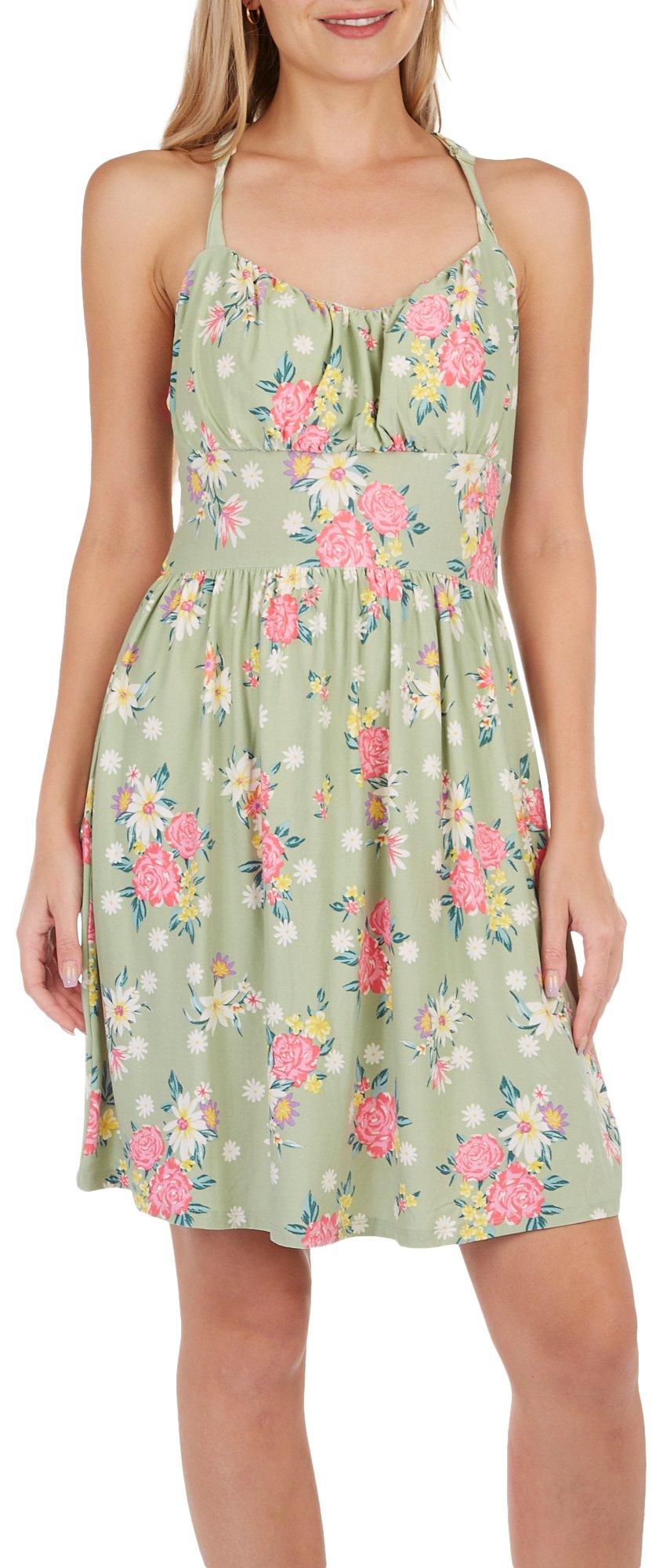 Derek Heart Juniors Flower Garden Sweetheart Dress