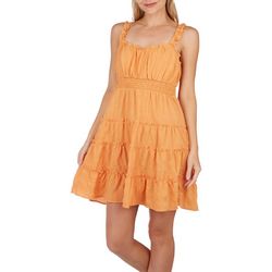 No Comment Juniors Solid Tiered Mini Dress