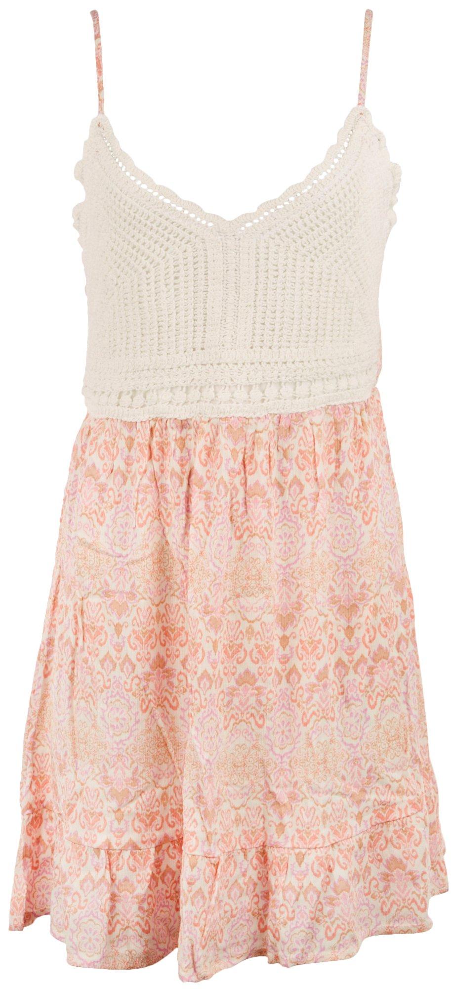 Juniors Crochet Sleeveless Dress