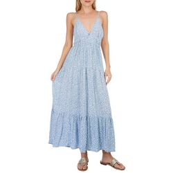 Angie Juniors Tie-Back Tiered  Dress