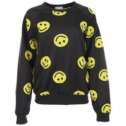 Love Dazed Smiley Face Long Sleeve Sweatshirt