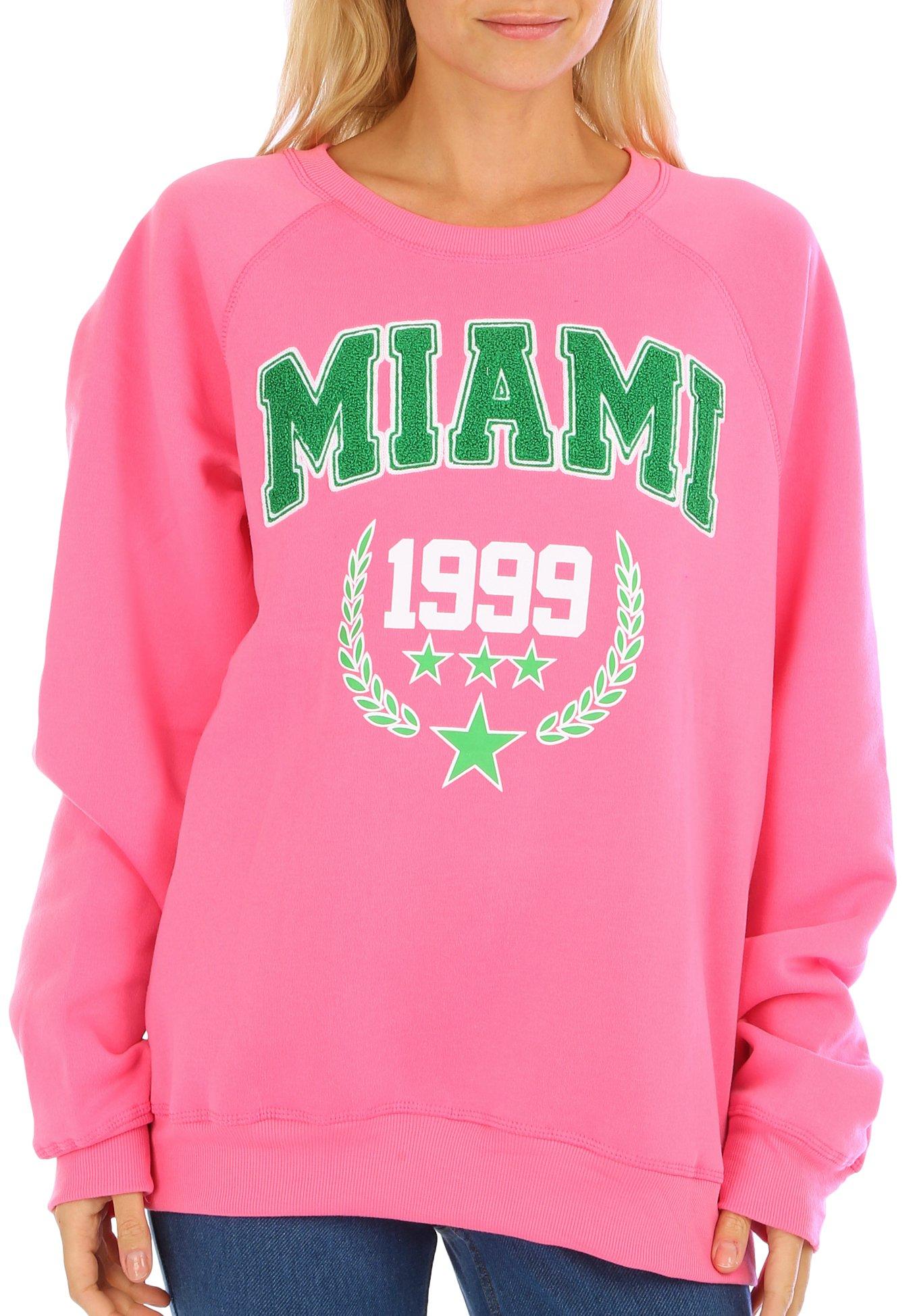 Juniors Miami Patch Fleece Sweatshirt
